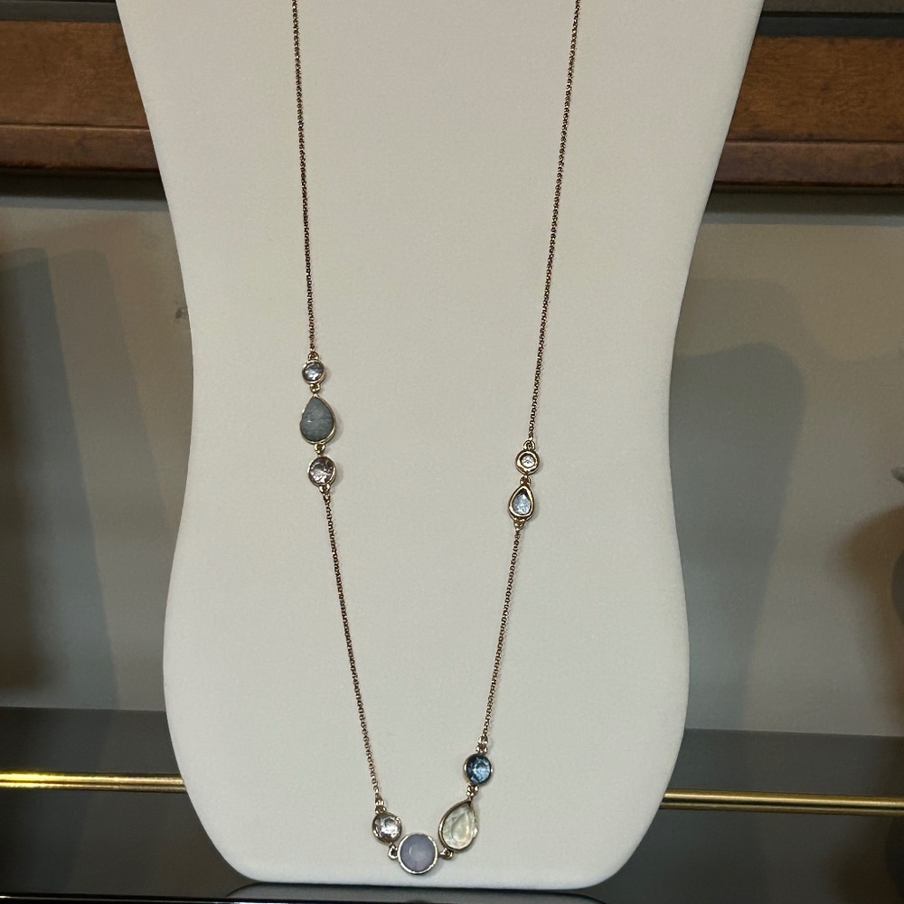 LOFT gold tone beaded necklace